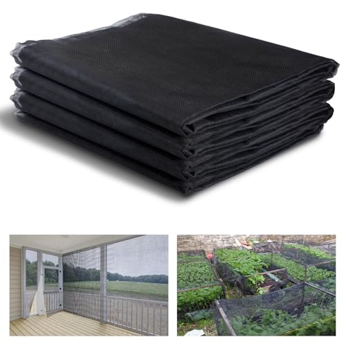 Stronger Garden Mesh Netting - 10 x 33 ft PP Nanocomposite Bird Net Barrier, Mosquito Netting Screen for Outdoor Plants Vegetables Patios Balconies Terraces, Shading Rate 33% (Black) - color: Black, size: 10x33 Ft