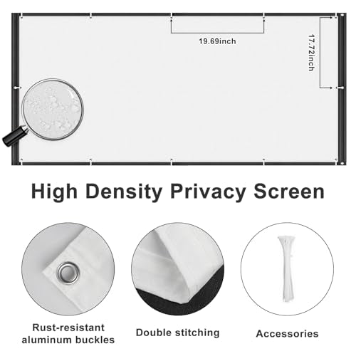 SUNNY GUARD 3'x4' White Waterproof Balcony Privacy Screen Fence, Apartments Railing Heavy Duty Wind Screen for Outdoor,Deck,Backyard,Patio Privacy - color: White, size: 0 3' X 0 4'-waterproof