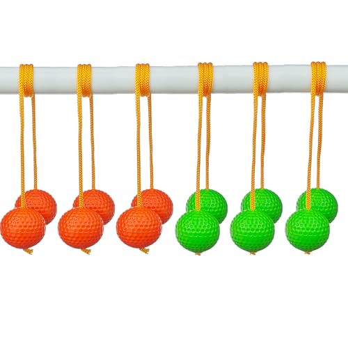 12 Pack Ladder Toss Balls Ladder Ball Replacement Balls with Storage Bag for Toss Match (Red Blue Orange Green)