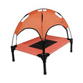 Midlee Salmon Dog Cot with Canopy (24" x 30")- Elevated Dog Bed Outside Dog Tent Carrying Bag - size: 24" x 30"