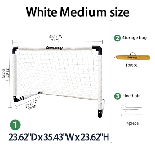 Small Soccer Goals for Kids, Foldable Mini Soccer Goal Set with Portable Soccer Net for Kids, Kid Soccer Goal for Indoor Outdoor Backyard Play, Soccer Toy Gift for Children - size: Classic White: 35.43×23.62×23.62 inch in goal
