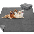 LOOBANI Non-Slip Washable Pee Pad for Dogs, 1 Pack Extra Large Reusable Dog Mat for Floor, Fast Absorbent Pet Whelping Pads, Puppy Playpen Mat for Incontinence, Housebreaking, Crate, 82x120in, Gray - size: 82"*120"(Pack of 1) Gray