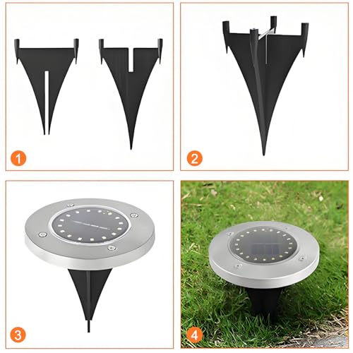 10 Pack Solar Light Replacement Stakes - Reinforced Plastic Ground Spikes for Solar Pathway Disk Lights, Garden Glass Ball Outdoor Lights - Secure Anchor Post for Landscape Lighting Accessories