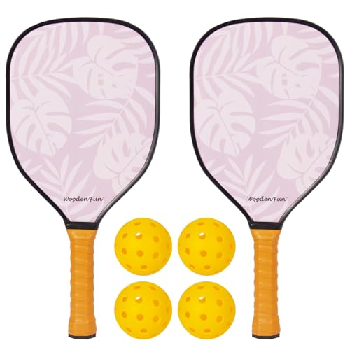 Pickleball Paddles Set of 2, USAPA Approved Pickleball Set with 4 Pickleball Balls, Gifts for Men Women Beginners