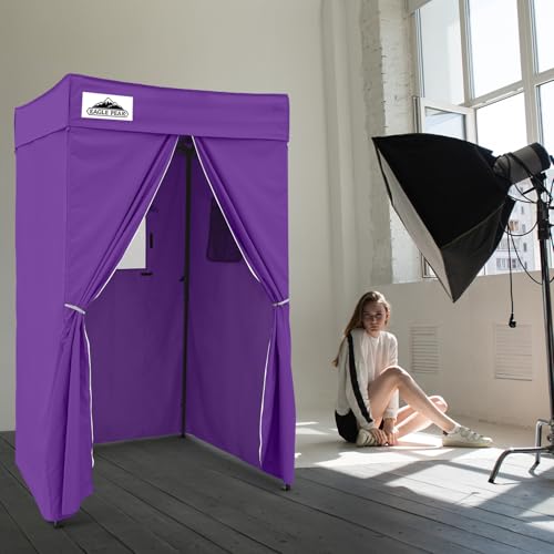EAGLE PEAK Flex Compact 4x4 Pop-up Canopy Changing Room, Portable Privacy Dressing Room for Indoor Fashion Photoshoots, Camping, or Pool, Purple - color: Purple, size: 4x4 ft