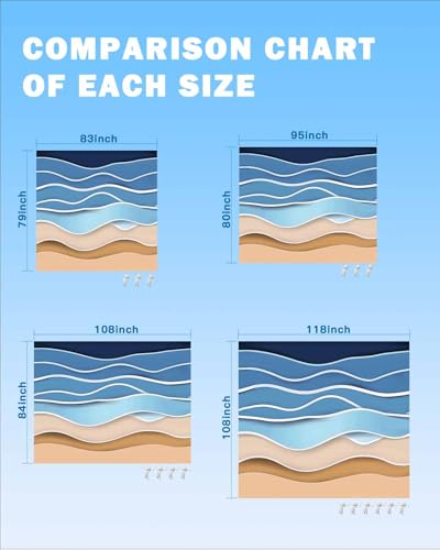Beach Blanket Sandproof Oversized 95" x 80" Blue Brown Waterproof Quick Drying Sand Free Mat Ocean Beach Striped Texture Picnic Blankets for Outdoor Travel Camping Hiking Park - color: Light Sky Blue, size: 95''x80''
