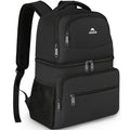 MATEIN Cooler Backpack, 26 Cans Insulated Lunch Backpack for Men Women, Leakproof Double Layer Lunch Cooler Bag Lightweight Soft Lunch Backpack with Cooler Compartment, Beach Camping Hiking Beer Gifts - color: Black, size: 26 Cans