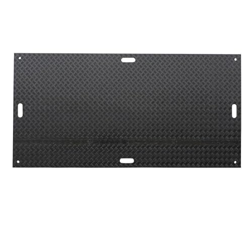 Mytee Products 12Pcs 2' x 4' Ground Protection Mats w/ 22 Pcs Single Connectors - Double Sided Diamond Plated Tread Design High Density Polyethylene Mat, Easily Supports 20 Ton Loads on Lawns, Dirt - size: 12 - Pack