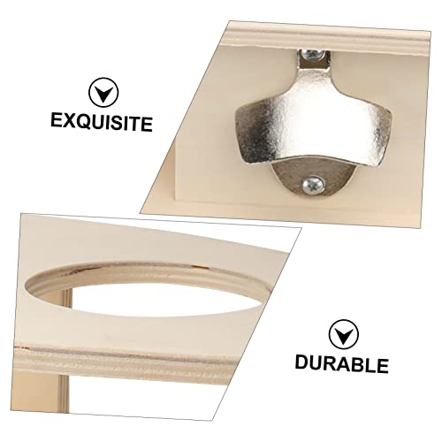 1Pc Natural Wooden Wine Rack Insert Ground Rack for Outdoor Use Easy to Reposition for Picnics Camping Beaches and Concerts Khaki Color Fits Various Bottles and Cans