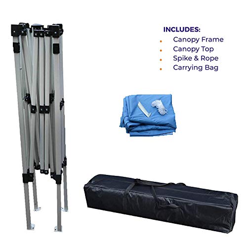 Impact Canopy 283010003 Slant Leg Canopy, Blue-One Sidewall - color: Blue, style: One Sidewall