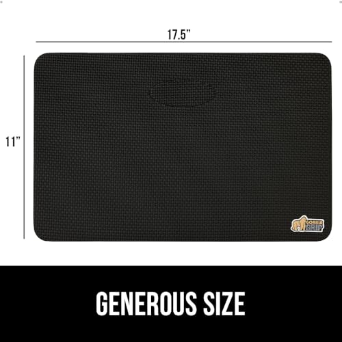 GORILLA GRIP® Extra Thick Patent Pending Supportive Foam Kneeling Pad, Large Cushion Knee Pads for Gardening, Baby Bath Time, Dirt and Water Resistant, Workout and Garden Supplies, 17.5x11, Black - color: Black