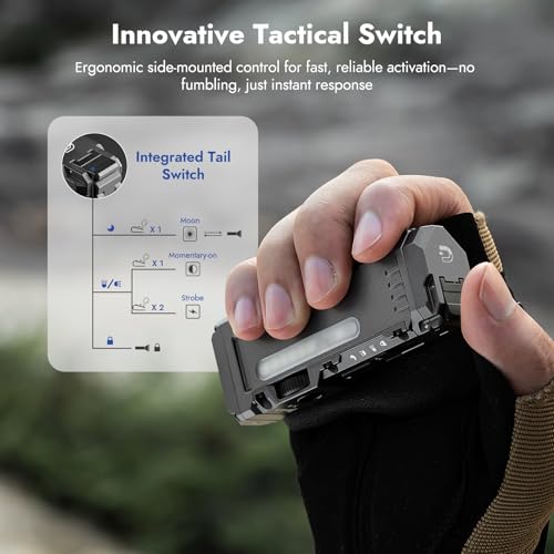 WUBEN X4 EDC Flat Flashlight with RGB Light, 1500 Lumens Mini Flashlight with Tactical Switch and Magnetic, IP68 Portable Pocket Clip USB C Flash Light for Camping, Checking, Emergencies - color: Gray