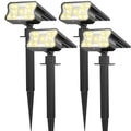 HGGH Solar Lights Outdoor Waterproof IP67, 60 LED 3 Lighting Modes Solar Spot Lights Outdoor for Yard Garden Pathway Landscape, Auto On/Off, Function 2 in 1(Warm White, 4 Pack) - color: Warm White