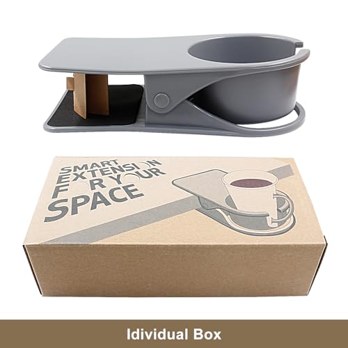 Jiozermi Drinking Cup Holder Clip, Desk Drink Holder with Clip for Water, Soda, Coffee Mug (Gray) - color: Gray