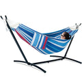 GAFETE Double Hammock with Stand for Outside, Upgraded Spreader Bar, Heavy Duty Space Saving Steel Stand 2 Person, Convenient Pocket, Easy Assembly, 600lbs Weight Capacity, Indoor & Outdoor (Rider) - color: Rider