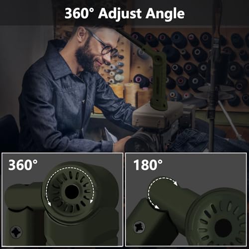 Working Light Portable, Rechargeable Work Lights with Magnetic Base Hanging Hook,360° Rotate 5 Modes,COB LED 700 Lumens Foldable Inspection Light for Car Repair, Grill and Outdoor Use(4pack) - color: Green*4