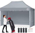 ABCCANOPY Easy Pop Up Canopy Tent with Sidewalls 8X12 Commercial -Series, Gray - color: Gray, size: 8X12