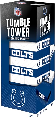 MasterPieces Game Day - NFL Indianapolis Colts - Officially Licensed Tumble Tower, Real Wood Blocks - style: Indianapolis Colts