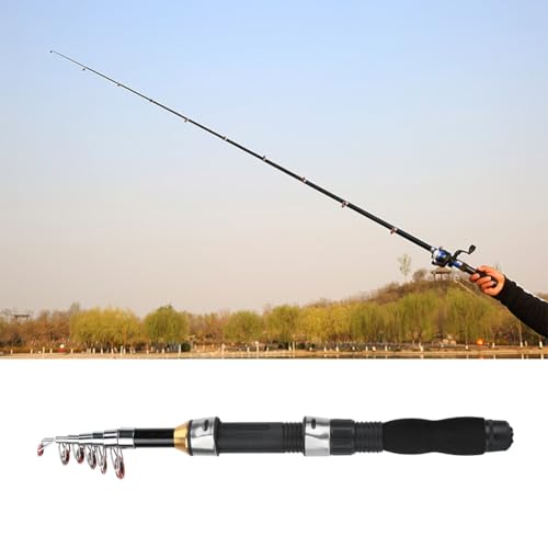 Fishing Rod, Universal Mini Small Sea Pole Portable Short Pole Ice Fishing Rod Mini Pocket Sea Fishing Tools for Ice Fly Fishing Sea Saltwater Kit Gift for Festivals - size: 1.5M