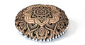 32" Black Gold Mandala Barmeri Large Floor Pillow Cover Cushion Meditation Seating Ottoman Throw Cover Hippie Decorative Zipped Bohemian Pouf Ottoman Poufs, Pom Pom Pillow Cases - size: 32" x 32" (Pack of 1), style: Bohemian