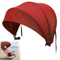 DaisyInner 1 Pcs Beach Chair Umbrella Canopy Extra Large Foldable Chair Sun Shade with Adjustable Clamp for Beach Camping Fishing Lounge Outdoor (Brick Red) - color: Brick Red