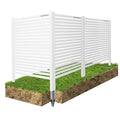 Air Conditioner Fence 3 Panels, 36" W x 45" H Outdoor Trash Can Fence, Easy Assembly Decorative Privacy Screen for AC Units & Pool Equipment - size: 36"W X 45"H-3 Panels Horizontal