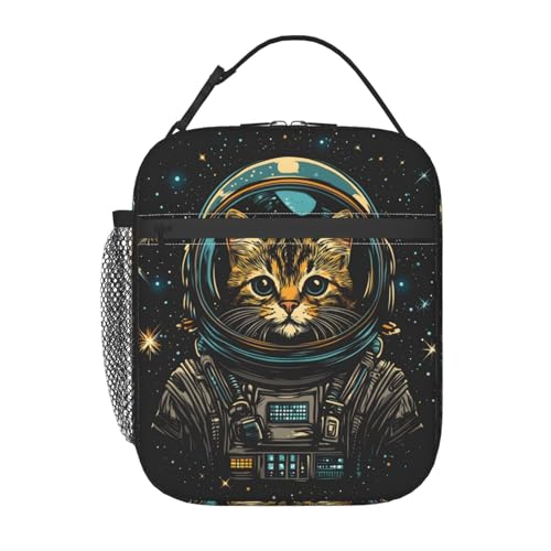 Cat Lunch Box for Women Kids Girls Men Insulated Lunch Bag Lunchbox Adults Lunch Tote Bags Reusable Cooler for Work Office School Picnic Travel - color: Cat01