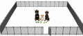 Dog Fence Outdoor Indoor, 47" Inch Height 48 Panels Dog Playpen for Large/Medium/Small Dogs Metal Dog Pen for Yard Camping and RV | Black-Silver - size: 47"Height, style: 48 Panels