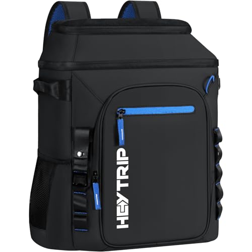 Heytrip Backpack Cooler 36/54 Cans, Insulated Portable Large Leakproof Waterproof Cooler Bag, 20 Hours Cold Retention for Lunch Camping Travel Beach Picnic - color: Black - 54 Cans
