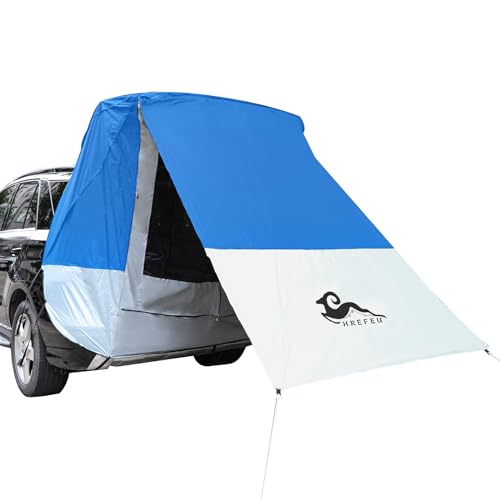 SUV Tent Car Awning, UPF 50++ with Portable Waterproof Storage Bag, Tear-Resistant, Large Space, Good Vision, Smooth Ventilation, Suitable for Outdoor Beach Camping Auto Canopy Shade… - color: Blue