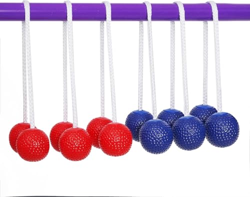 KH Ladderball Balls Set Replacement Balls Ladder Toss Game Balls Soft Golf Balls Safe for Kids(6 Pack) - color: Red,Blue