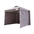 8x8ft Pop Up Canopy Tent with Removable Sidewall, Instant Shade Canopy with Vented Roof for Patio Outdoor Camping with Wheel-Bag, 4 Sand Bags, 8 Stakes, Grey - color: Gray
