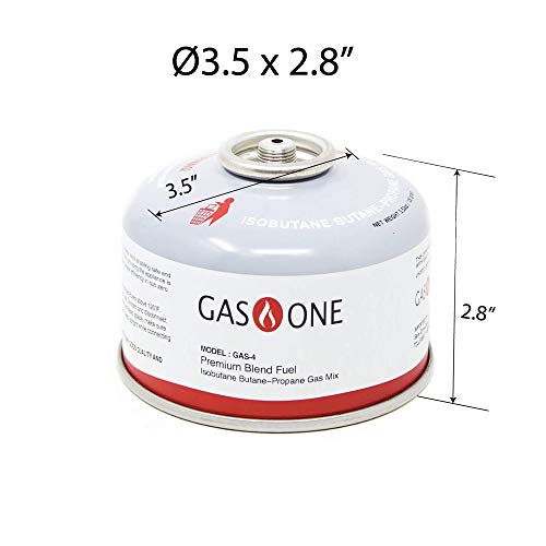 GasOne Camping Fuel Blend Isobutane Fuel Canister 100g (2 Pack)
