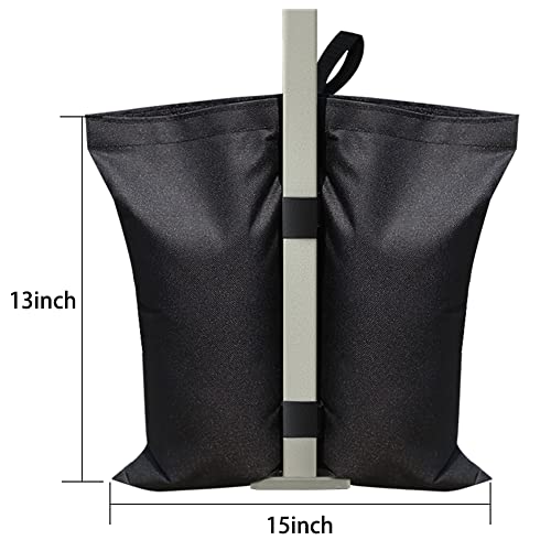 Eurmax USA 130LBS 4-Pack Universal Canopy Weights,Reinforced Double Pockets, Secure Wind Protection,Easy Wrap-Around Installation Heavy Duty Sandbags (Without Sand),Fits All Instant Shelter Legs,Black - color: Black, size: Double Pocket