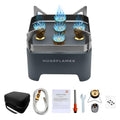 Portable Camping Stove, Powerful Gas Stove, Propane Camp Stove with Carrying Case, 30,000 BTU Small Propane Stove, Gas Burners for Cooking Outdoor Hiking Picnic BBQ - style: Five Burners