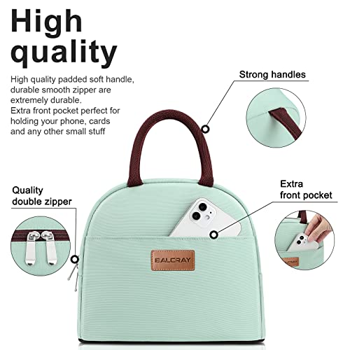BALORAY Lunch Bag for Women Men Insulated Lunch Box for Adult Reusable Lunch Tote Bag for Work, Picnic or Travel (Mint Green) - color: Mint Green, size: M