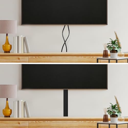 Rubber Bond TV Cord Hider Cable Protector - Strong Self Adhesive Wall Cord Cover Cable Hider - Low Profile Cable Management Wall Cord Concealer Cable Raceway - color: Black, size: 4 Feet, style: 1-2 Cords