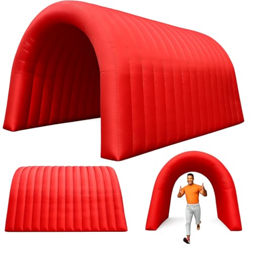 23x10x10FT Quick Setup Inflatable Tunnel Arch - for Sports Games, Trade Shows & Promotions (Blower Included) - color: Red, size: 16.5FT