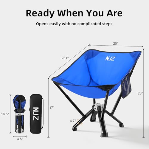 Folding Outdoor Chair — Easy Outdoor Comfort, Simple One-Piece Design, Stable Aluminum Frame, Relaxed Seating for Backyard, Camping & Everyday Use - color: Blue, size: A