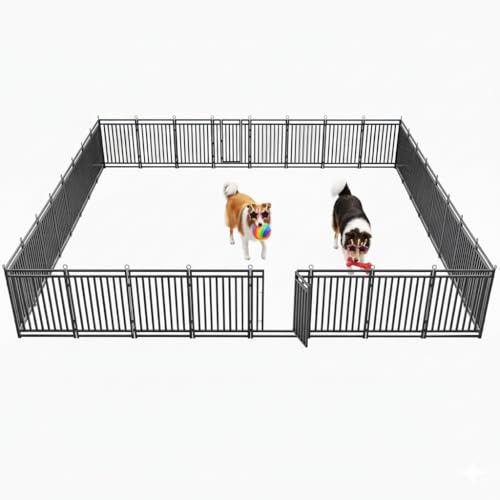 Thickened Dog Fence Durable & Sturdy Outdoor Yard Fence, 40" Height 32 Panels, Portable and Easy to Install – Ideal for Indoor & Outdoor Use, Compact Design for Pet Safety - size: 40" Height, style: 32 Panels