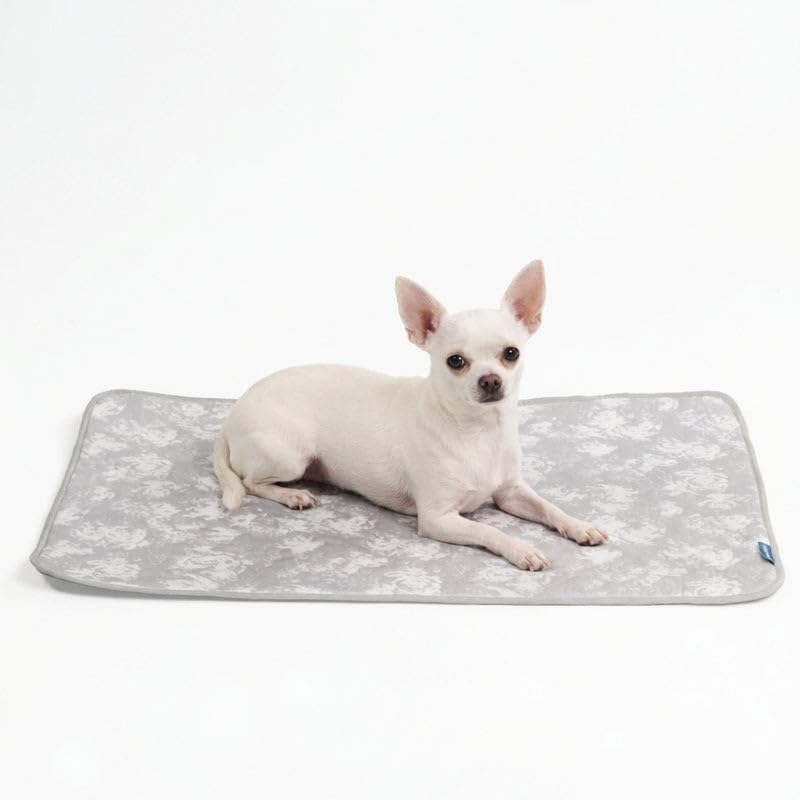 Spark Paws Cooling Mat for Dogs - Self Cooling Dog Mat & Pet Cooling Pad for Large, Medium & Small Dogs - Non-Toxic, Non-Gel Washable Cooling Bed - Cloud Grey - Size S - color: Cloud Grey, size: Small