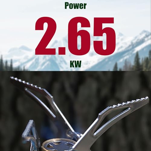 Ultralight 2600W Camp Stove - Portable Backpacking Stove Adjustable Flame Fast Boiling, Compact Hiking, Camping, Fishing, Emergency, Outdoor Gas Burner