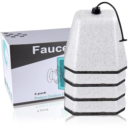 Outdoor Faucet Covers for Winter Freeze Protection, Foam Spigot Covers Winter Insulated for Outside,Hose Bib Cover for Winter (4 Pack) - color: 4pcs