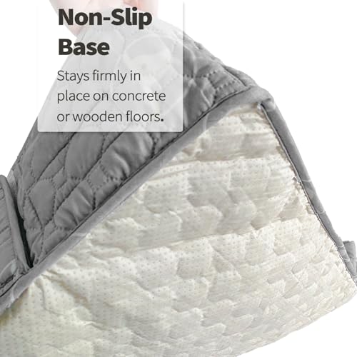 PJYuCien Dog Playpen Bottom Pad Fits for 36 Inch 4 Panels Exercise Pet Pen, Using as a Fence Stabilization and Puppy Pen Mat, Hoop and Loop Design, Grey (Playpen Not Included) - style: Grey Bottom, 36"Width, Grey ( Adhesive Tape Connections )
