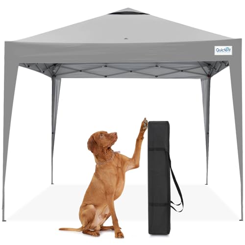 Quictent 10x10 Pop Up Canopy Tent Without Sidewall, Instant Setup Gazebo for 1 Person, Portable & Compact, Waterproof & UV Protection, Ideal for Camping, Beach, Parties, and Outdoor Events - color: Gray, size: 10x10 without Sidewall