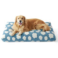 LE SURE Cute XL Dog Bed-Extra Large Thick Shredded Chopped Foam Pet Bed Indoor with Removable Washable Cover, Modern Fuzzy Plush & Anti Slip Bottom, Blue - color: Blue, size: 44.0"L x 32.0"W x 4.0"Th