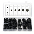 EASYEAH 200PCS Rubber Grommet Kit - M7.14 to M25.4 Rubber Plugs for Round Holes, Waterproof Firewall Wire Grommet for Automotive, Industrial & Home-1/4, 1/2, 3/8, 5/8, 3/4, 7/8, 1 Inch Hole Covers - style: 7 Sizes, 200 pcs, Closed