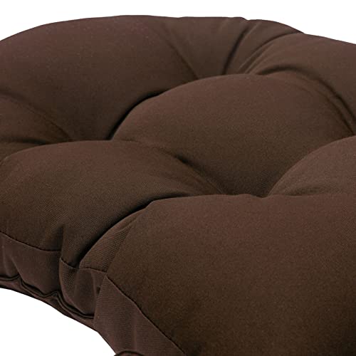QILLOWAY Outdoor High Back Chair Cushion for Adirondack, All Weather Rocking Chair Cushions Thick Padded Replacement for Patio Furniture,Coffee - color: Coffee