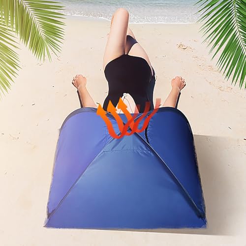 Beach Sun Shelter Mini Pop-up Head Tent Automatic Pet Shade Canopy Portable Beach Tent for Small Dogs/Cats Camping Hiking Picnic, Blue