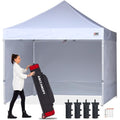 ABCCANOPY Easy Pop Up Canopy Tent with Sidewalls 10x10 Commercial -Series, White - color: White, size: 10X10